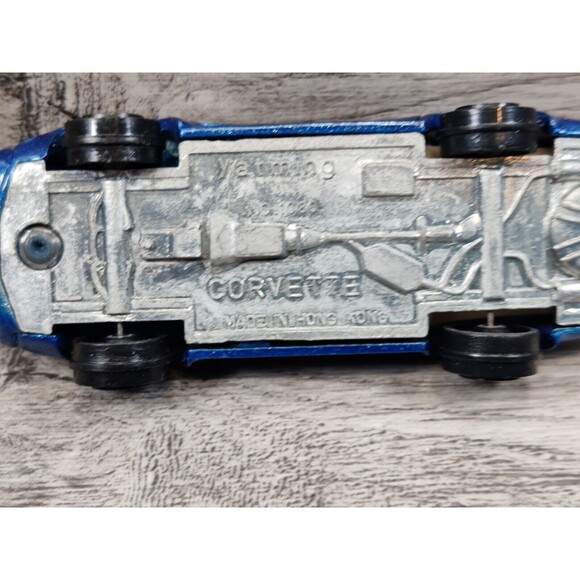 VINTAGE 1970s YATMING #1080 BLUE CHEVY CORVETTE STINGRAY DIECAST 1:64 HONG KONG - Picture 10 of 10
